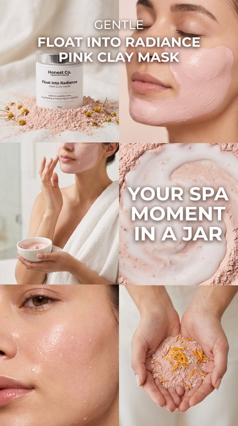 Float Into Radiance – Pink Clay Mask - Honest Skin