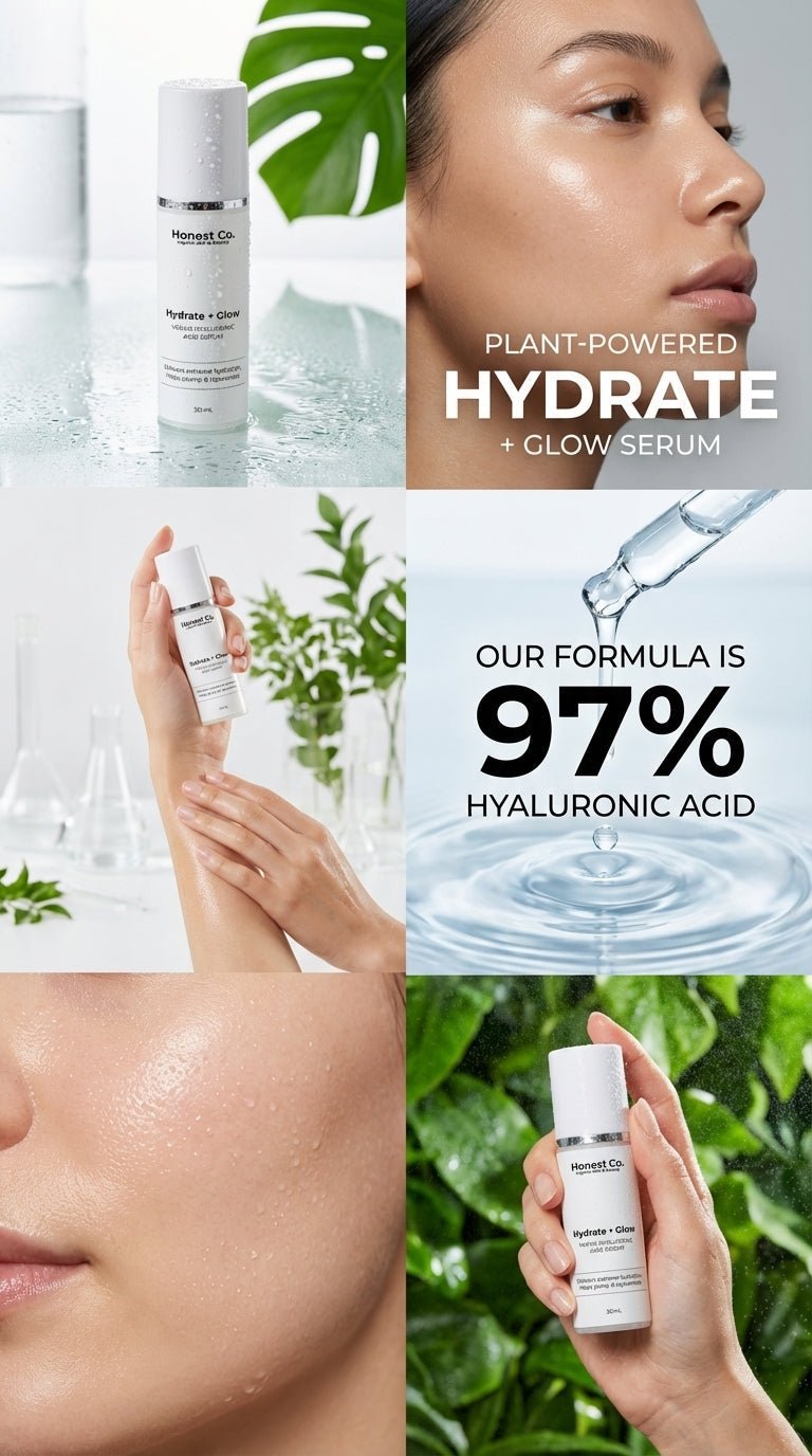 Hydrate + Glow – Vegan Hyaluronic Acid Serum - Honest Skin